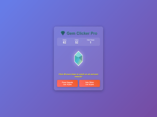 Game Gem Clicker Pro
