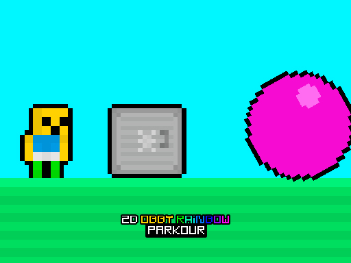 Game Parkour Pelangi Obby 2d
